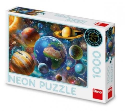 neuveden: Puzzle Planety 1000 dílků neon