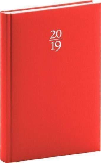 neuveden: Diář 2019 - Capys 2019 - denní, červený, 15 x 21 cm