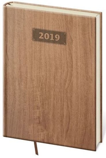 neuveden: Diář 2019 - Wood/týdenní A5/světle hnědá