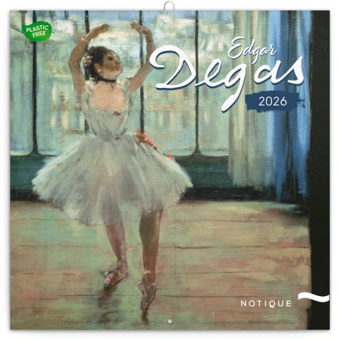 neuveden: Kalendář 2026 poznámkový: Edgar Degas 30 x 30 cm