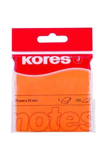 neuveden: Kores Samolepicí bločky 75x75 - oranžové neuveden: Kores Samolepicí bločky 75x75 - oranžové