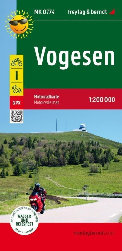 neuveden: Vogesen 1:200 000 / motocyklová mapa