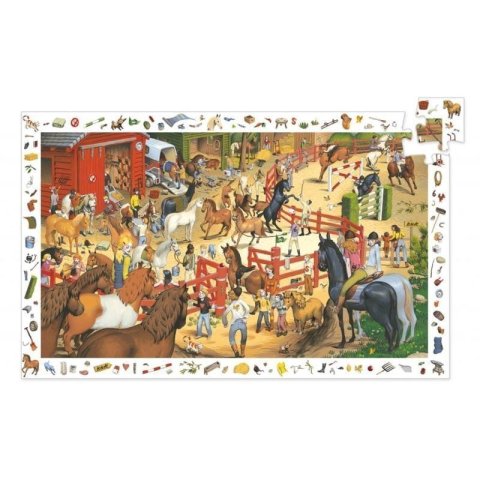 neuveden: DJECO Vyhledávací puzzle Koně - 200 pcs