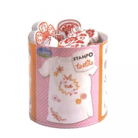 neuveden: Razítka Stampo Textile - Květinový věnec