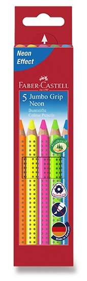 neuveden: Faber - Castell Pastelky trojhranné Jumbo Grip - Neon 5 ks