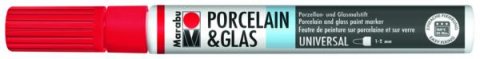 neuveden: Marabu Popisovač na sklo/porcelán 1-2 mm - třešeňový