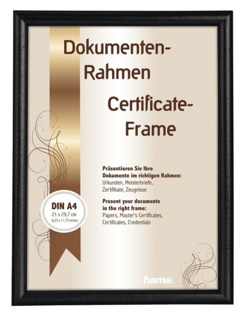 : Rámeček dřevěný Phoenix A4, černý, 21x29,7cm
