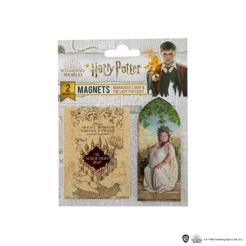 neuveden: Harry Potter Magnety - Pobertův plánek a Buclatá dáma / Sada 2 ks