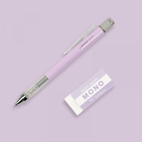 neuveden: Mikrotužka Mono Graph Pastel s gumou - lavender, 0,5mm, blistr