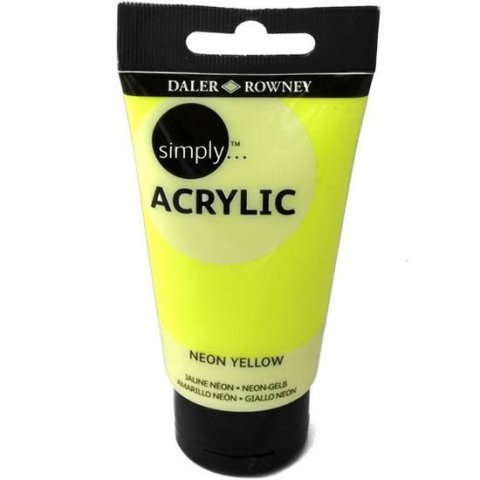 neuveden: Daler - Rowney SIMPLY akrylová barva - Neon Yellow 75 ml