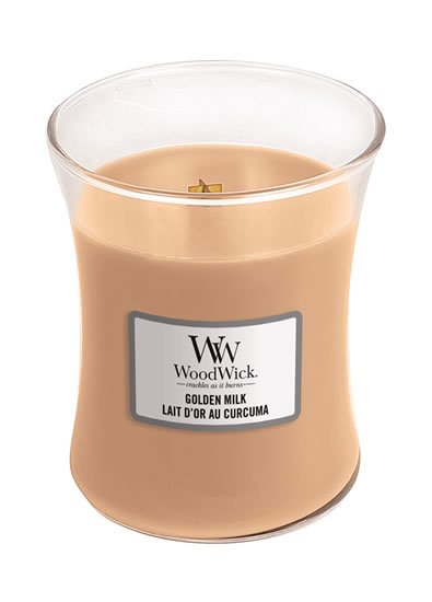 neuveden: WoodWick Golden Milk svíčka váza 275g