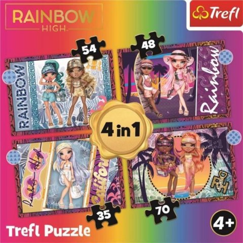 neuveden: Trefl Puzzle Rainbow High: Módní panenky 4v1 (35,48,54,70 dílků)