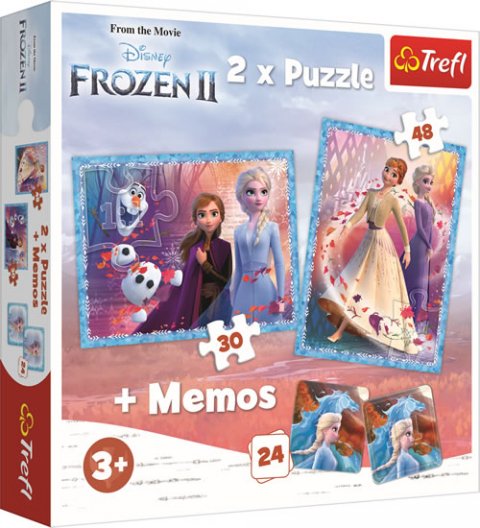 neuveden: Trefl Puzzle Frozen 2 / 30+48 dílků+pexeso