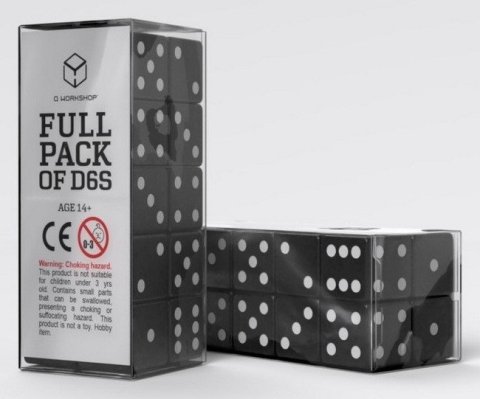 : Sada 20 kostek D6 - Černobílé