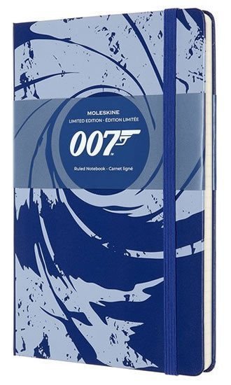neuveden: Moleskine James Bond zápisník L modrý, linkovaný