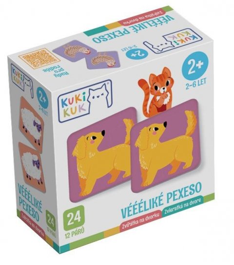 neuveden: KukiKuk Véééliké pexeso Zvířátka na dvorku