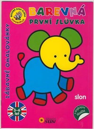 neuveden: Slon - Barevná první slůvka s anglickými slovíčky