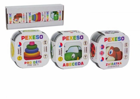 neuveden: Pexeso Abeceda, Zvířátka, Pro děti 3ks v krabičce