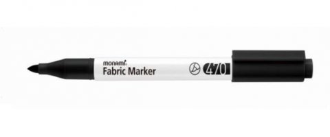 neuveden: MONAMI 470-01 BLACK FINE 1,3 MM FABRIC MARKER