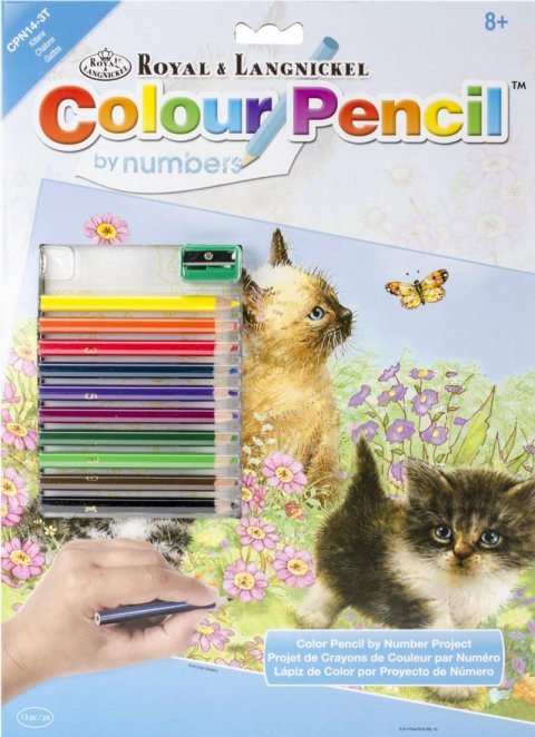 neuveden: Royal & Langnickel Malování podle čísel Pastelkami - Koťata (Color Pencil B