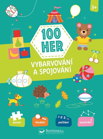 neuveden: 100 her - Vybarvování a spojování 3+