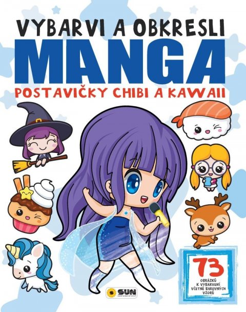 neuveden: Vybarvi a obkresl - Manga postavičky Chibi a Kawai