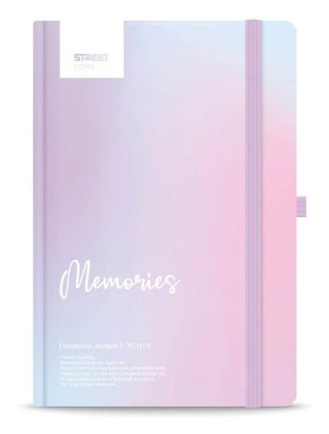 -: Blok A5, 100l, 80g, linkovaný - Dictionary Memories s gumou