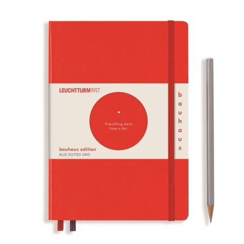 neuveden: Zápisník Red A5 Medium Bauhaus Edition tečkovaný