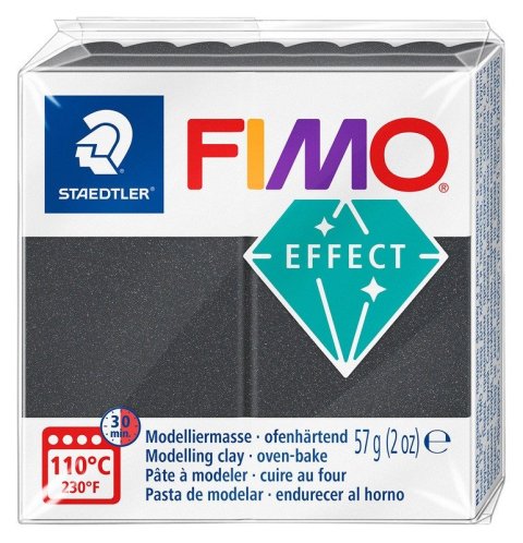 -: FIMO efekt 57g - metalická šedá