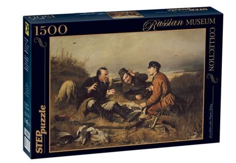 neuveden: Puzzle 1500 Perov Odpočinek lovců (ze sbírek ruských muzeí)