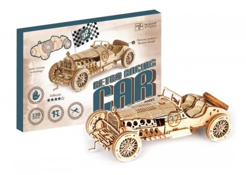 neuveden: NiXiM Dřevěné 3D puzzle - Retro závodní auto neuveden: NiXiM Dřevěné 3D puzzle - Retro závodní auto