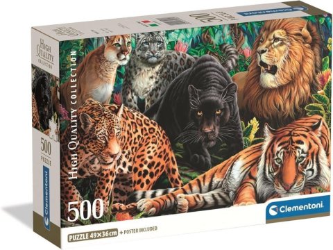 neuveden: Puzzle Divoké kočky 500 dílků