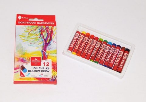 neuveden: Koh-i-noor olejové křídy GIOCONDA 12 barev