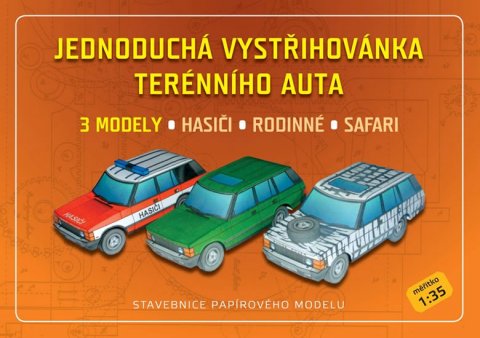 neuveden: Jednoduchá vystřihovánka terénního auta - Stavebnice papírového modelu