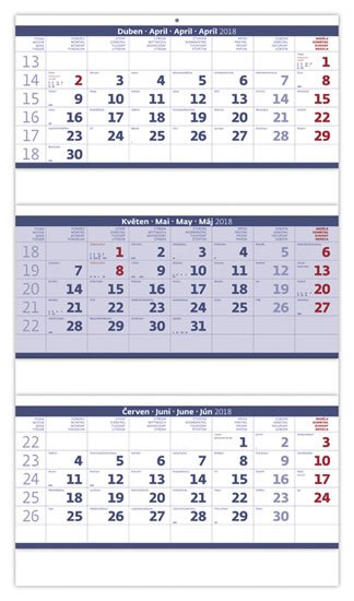 neuveden: Kalendář nástěnný 2019 - Tříměsíční skl
