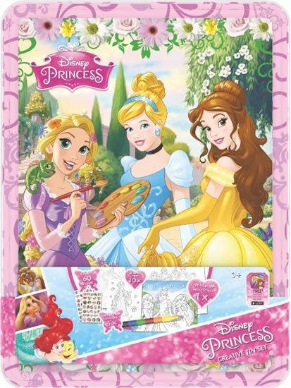 neuveden: Princezny - Kreativní set v plechové krabičce