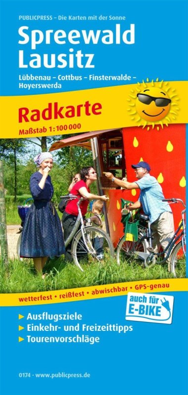 neuveden: Spreewald-Lausitz 1:100 000 / cyklistická mapa