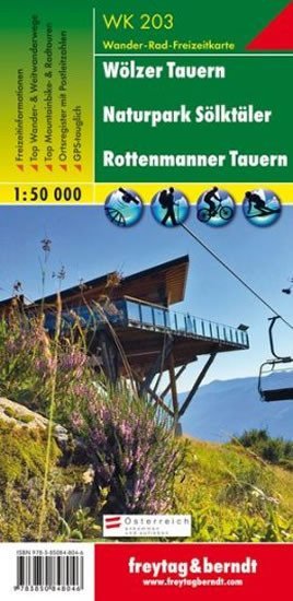 neuveden: WK 203 Wölzer Tauern - Sölktal - Rottenmanner Tauernl 1:50 000 / turistická