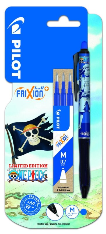 neuveden: PILOT FriXion Ball Plus One Piece + náplně 3 ks, BL, modrá