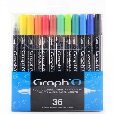 neuveden: Graph´O brush set oboustranných fixů na vodní bázi, 36ks neuveden: Graph´O brush set oboustranných fixů na vodní bázi, 36ks