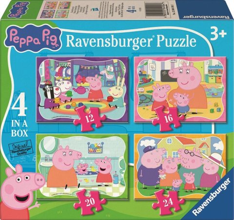 neuveden: Puzzle Prasátko Peppa 4v1