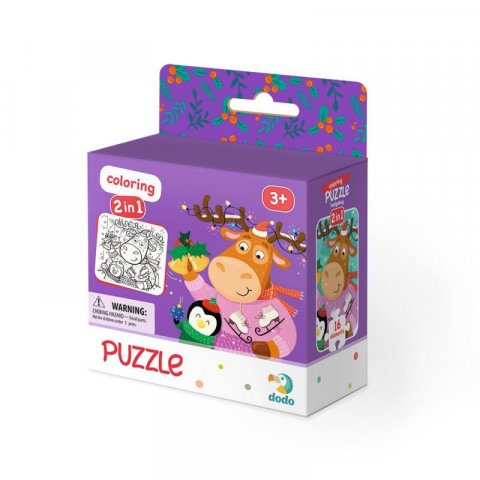 neuveden: Dodo Puzzle s omalovánkou - Roztomilý jelen a tučňák 16 dílků neuveden: Dodo Puzzle s omalovánkou - Roztomilý jelen a tučňák 16 dílků