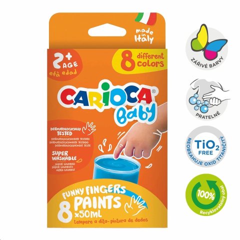 neuveden: Carioca prstové barvy Baby - 8×50 ml