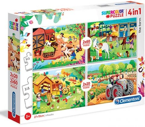 neuveden: Puzzle Farma/2x20 + 2x60 dílků