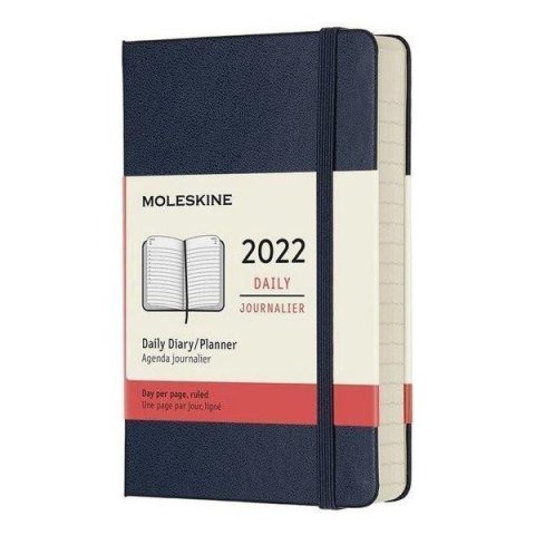 neuveden: Moleskine Diář 2022 modrý S, denní, tvrdý