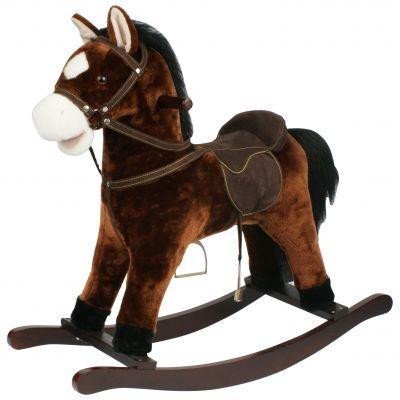 neuveden: Kůň houpací hnědý plyš 71 cm