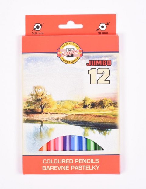 neuveden: Koh-i-noor pastelky JUMBO - krajina, 12 ks