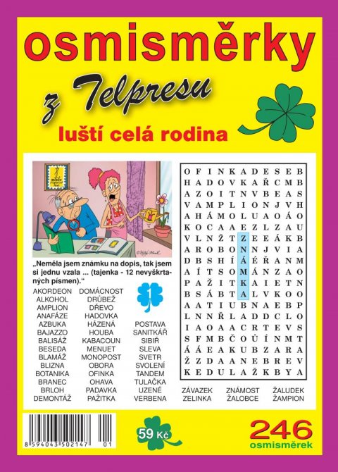 neuveden: Osmisměrky z Telpresu luští celá rodina 1/2022 - 246 osmisměrek