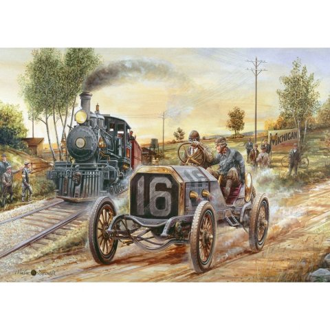 neuveden: Pohlednice 3D Locomobile 1909
