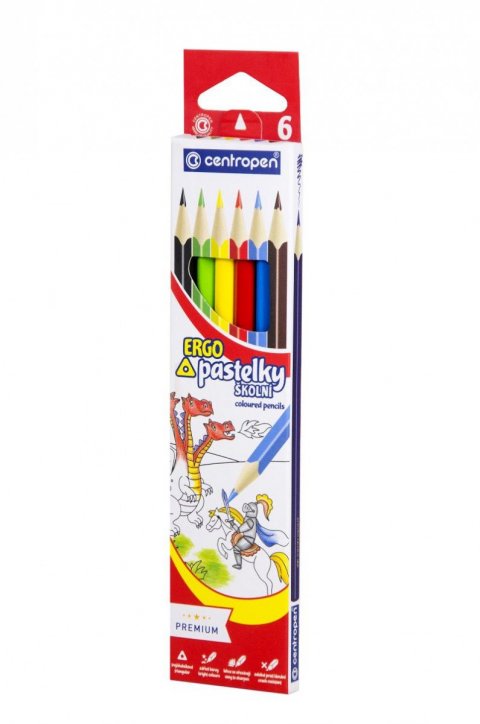 neuveden: Centropen Pastelky 9521 trojhranné (6 ks) neuveden: Centropen Pastelky 9521 trojhranné (6 ks)